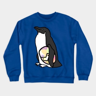 Penguin Holding Easter Egg Crewneck Sweatshirt